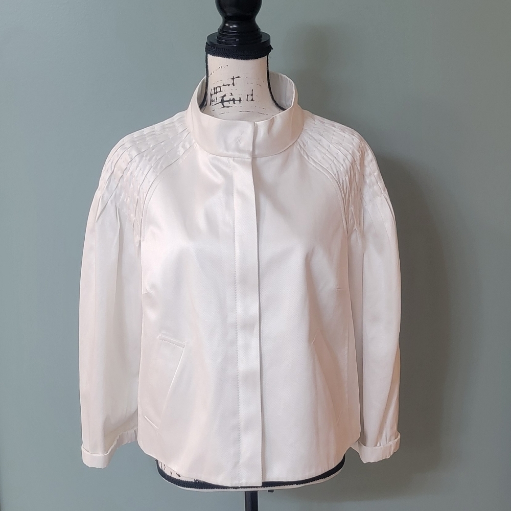 Per Se By Carlisle Designer Luxurious White Jacket Womens Size 14